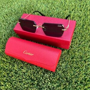 Cartier Men’s Sunglasses - Black and Gold